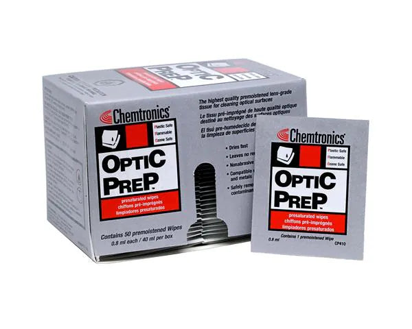 CHEMTRONICS Optic Prep™ Presaturated Wipes | Box 50
