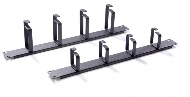PRISM Cabinet Cable Management Bar 2U 4 Ring Black