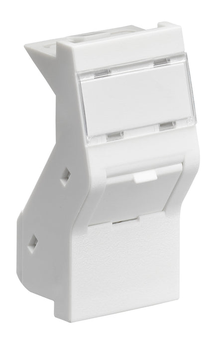 LEVITON 50mm x 25mm Shuttered Angled Module | White