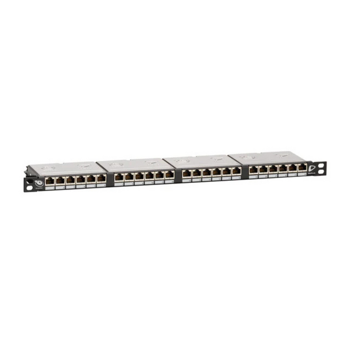 LEVITON Cat6A 10gplus 24port 0.5RU Unloaded Panel | Shielded