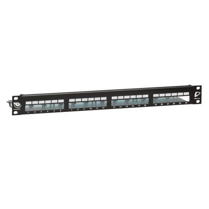 LEVITON Cat6A 10gplus 24port 1RU Unloaded Panel | Shielded