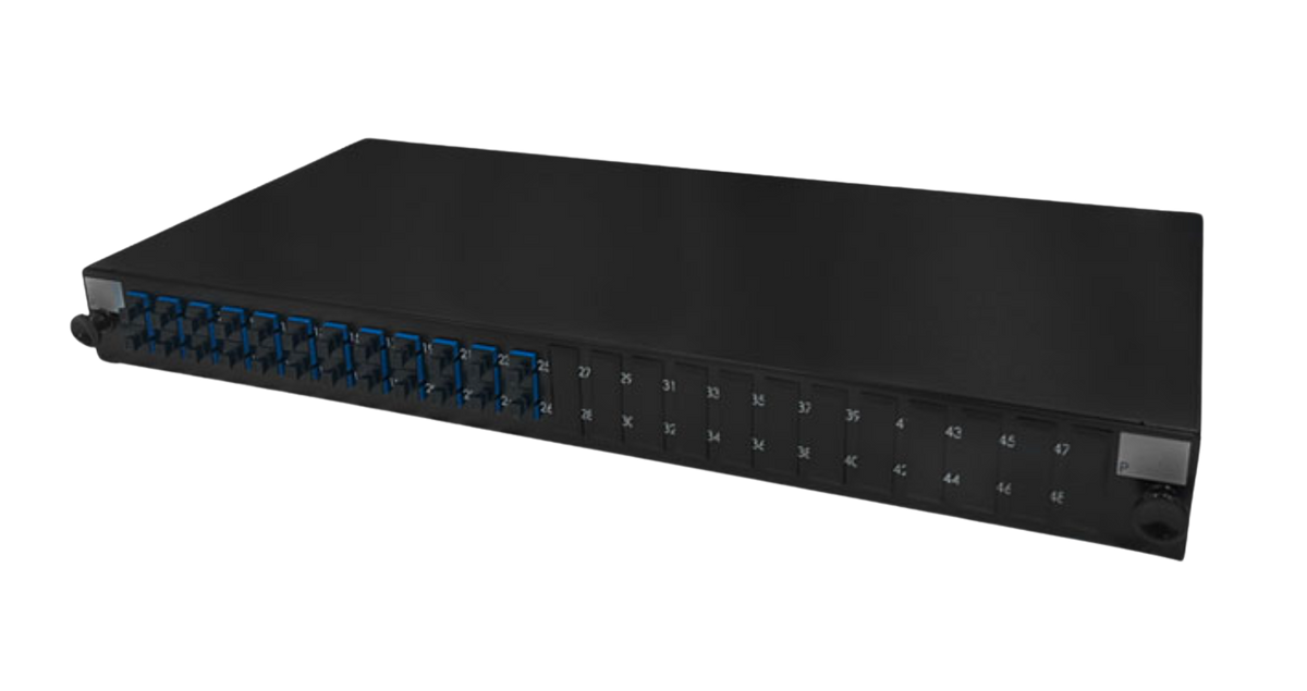 PRYSMIAN Fibre SC Panel | Single Mode | 24 Way | 1U | 12 x Duplex Blue ...