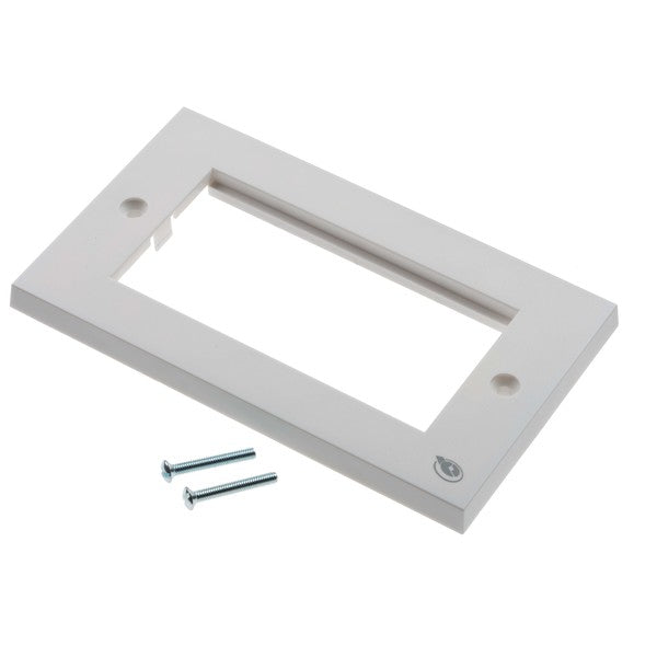LEVITON 86 x 147mm Double Gang UK Style for 4 x Euro Module Faceplate | White