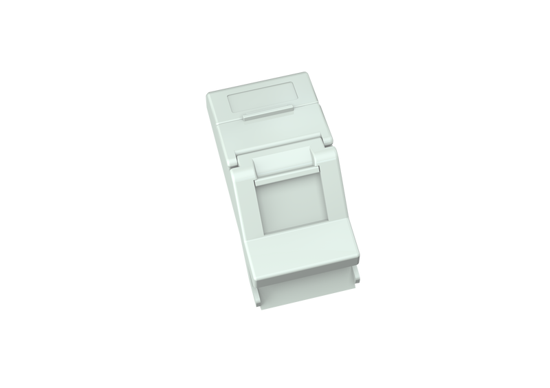 PRYSMIAN Flat Single Port | Keystone Adaptor | 25 x 50 White — Comms Centre